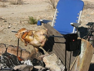 Grizzly Spit BBQ Rotisserie for Camp Fires or Fire Pits