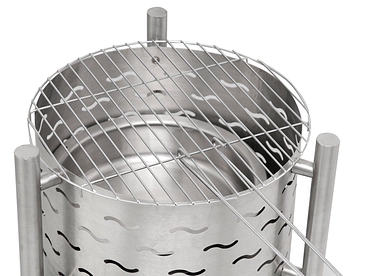 Stainless Steel Fire Pit with BBQ Grill