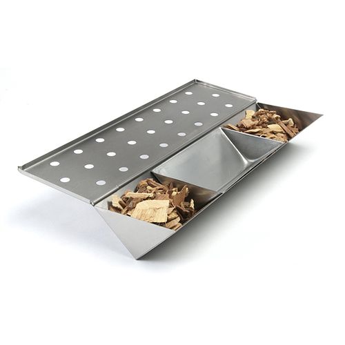 Stainless Steel V-Shaped Smoke Box with water reservoir