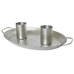 BBQ Double Chicken Roaster with Drip Pan