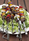 Stainless Steel Grilling Kebab Skewers Set of 6