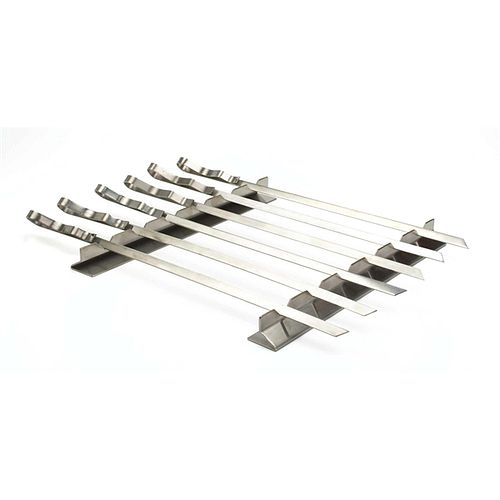 Stainless Steel BBQ Kebab Rack with 6 skewers