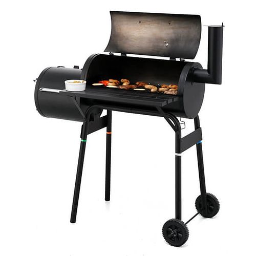 Offset Charcoal Barbecue Smoker Barrel