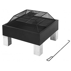 Square Outdoor Fire Pit and BBQ Grill