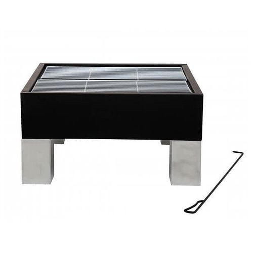 Square Outdoor Fire Pit and BBQ Grill