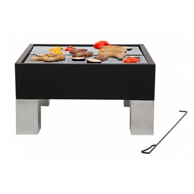 Square Outdoor Fire Pit and BBQ Grill