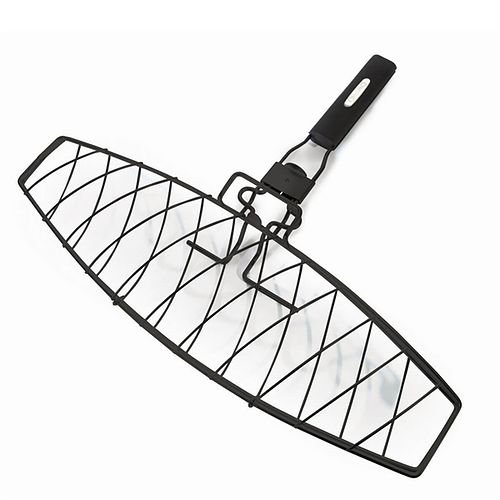 Single Fish Grilling Basket with Detachable Handle