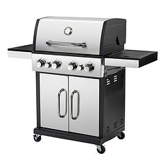 4 Burner Gas Grill with Infrared Burner for BBQ Rotisserie Cooking