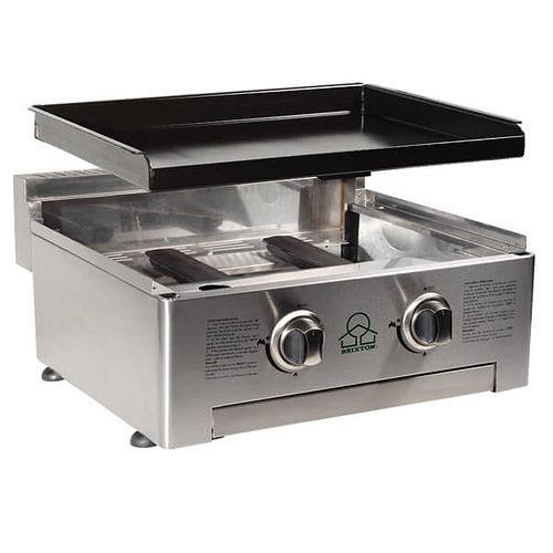 2 Burner Gas BBQ Plancha Griddle