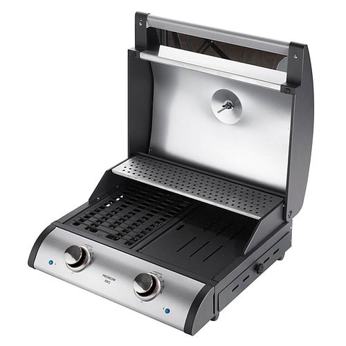 Premium Electric Barbecue Grill with Cast Iron Grill Grates