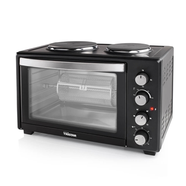 45 Litre Mini Oven with BBQ Rotisserie and Two Hotplates